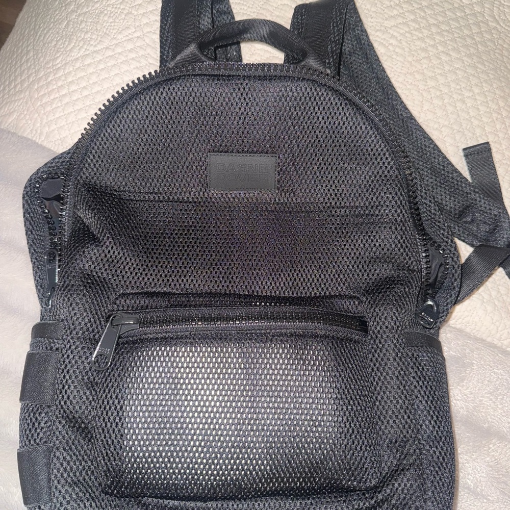 Dagne Dover Black Mesh Backpack